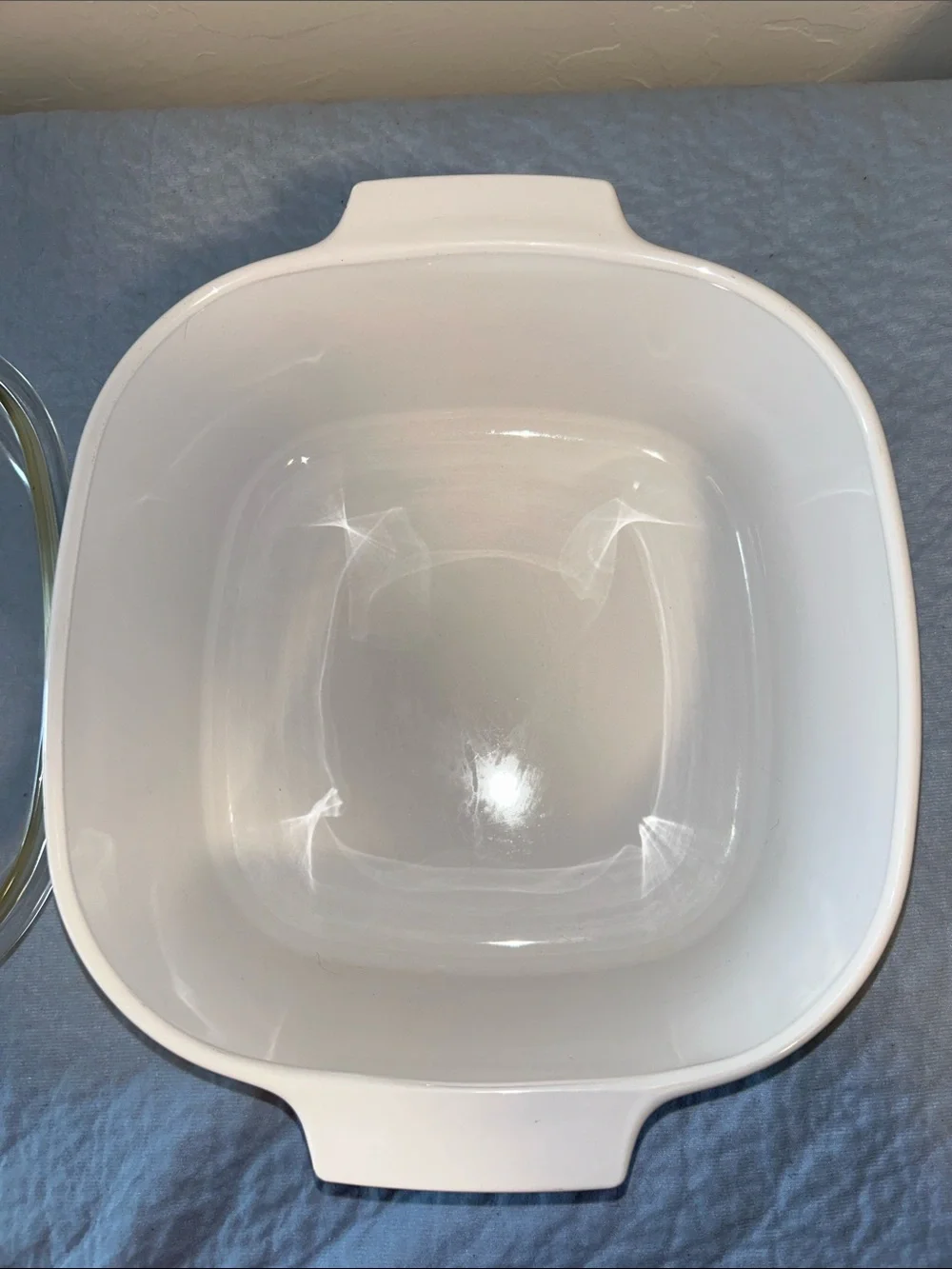 CorningWare casserole dish featuring the iconic Blue Cornflower pattern